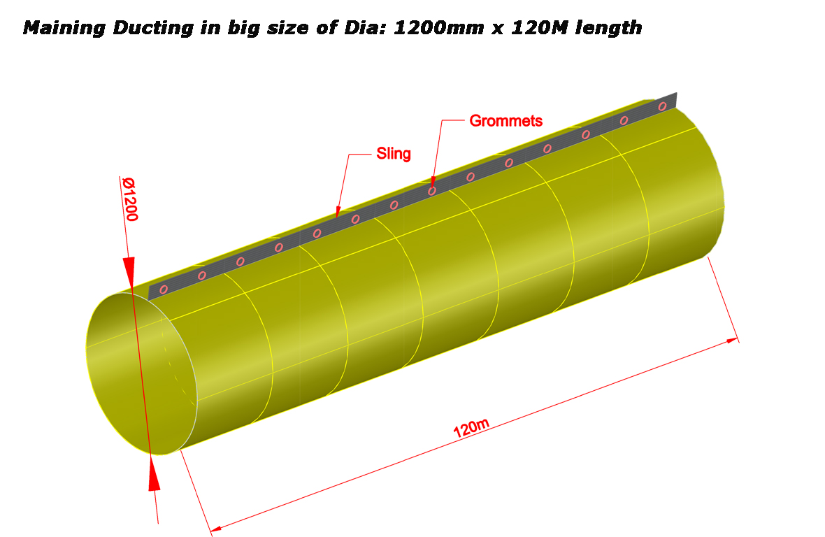 Big Size Mining Ducting -PCA Ducting-Ventilation Ducting-Flexible and Collapsible