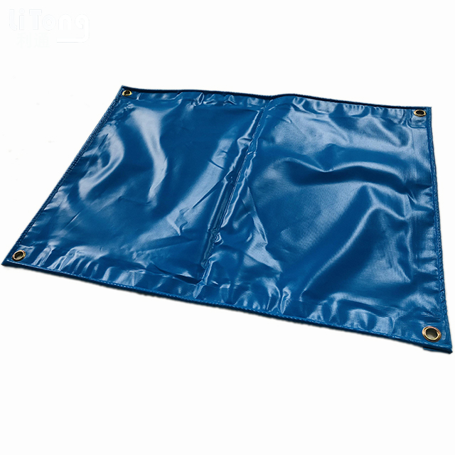 Light Blue Anti-UV PVC Heavy Duty Mesh Fabric Coated Tarp For Pillow Tank