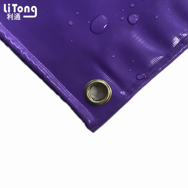 Purple Abrasion Resistant PVC Heavy Duty Fabric Coated Tarpaulin For Roll-Up Door