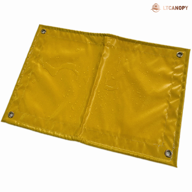 Yellow Dust Proof PVC Coated Tarpaulin For Biofloc Tarpaulin
