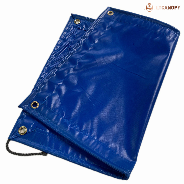 Blue Waterproof PVC Coated Tarpaulin For Lorry Cover