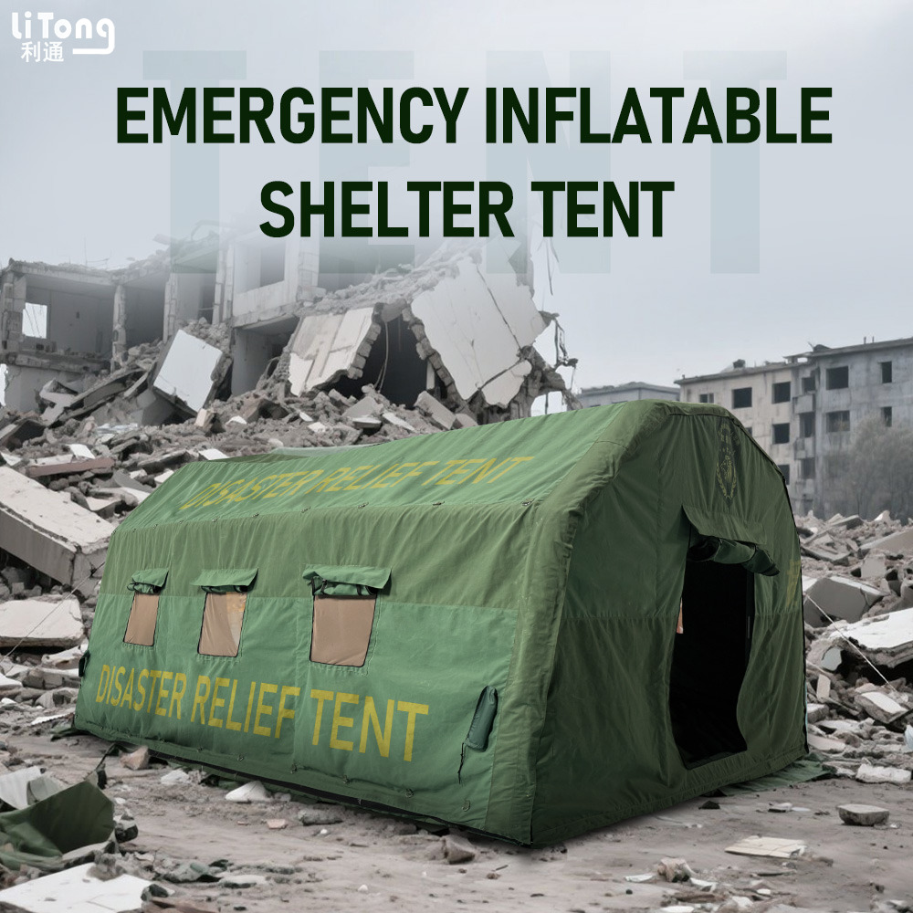 Emergency Inflatable Shelter Tent Quick Setup Military Style