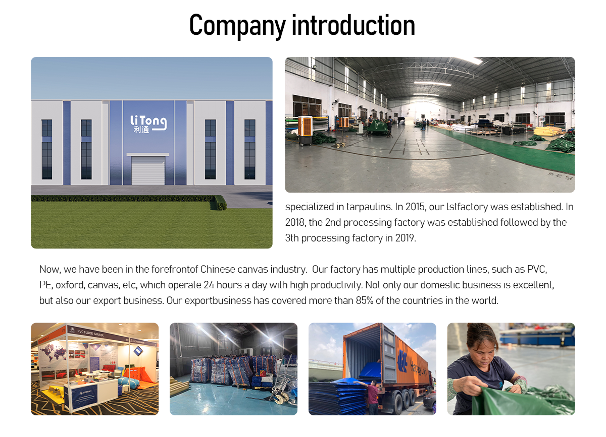 LTCANOPY workshop PVC coated tarpaulin raw material supplier and processing manufacturer
