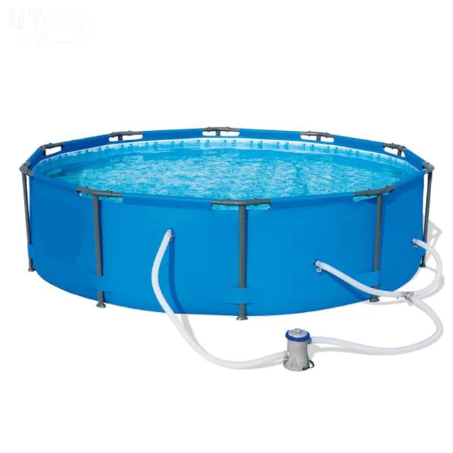 China Durable Light Weight PVC Inflatable Swimming Pool With Metal Frame Home Use For Sale