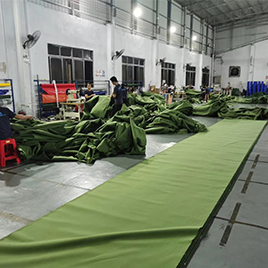 army green pvc heavy duty fabric tarp for container cover manufacture foshan litong fanpeng factory