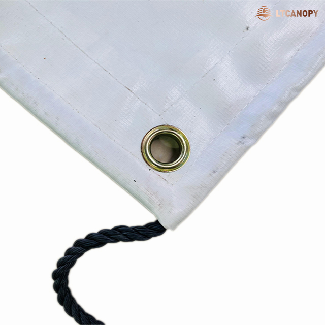 White Waterproof PVC Coated Tarpaulin For Truck Cover