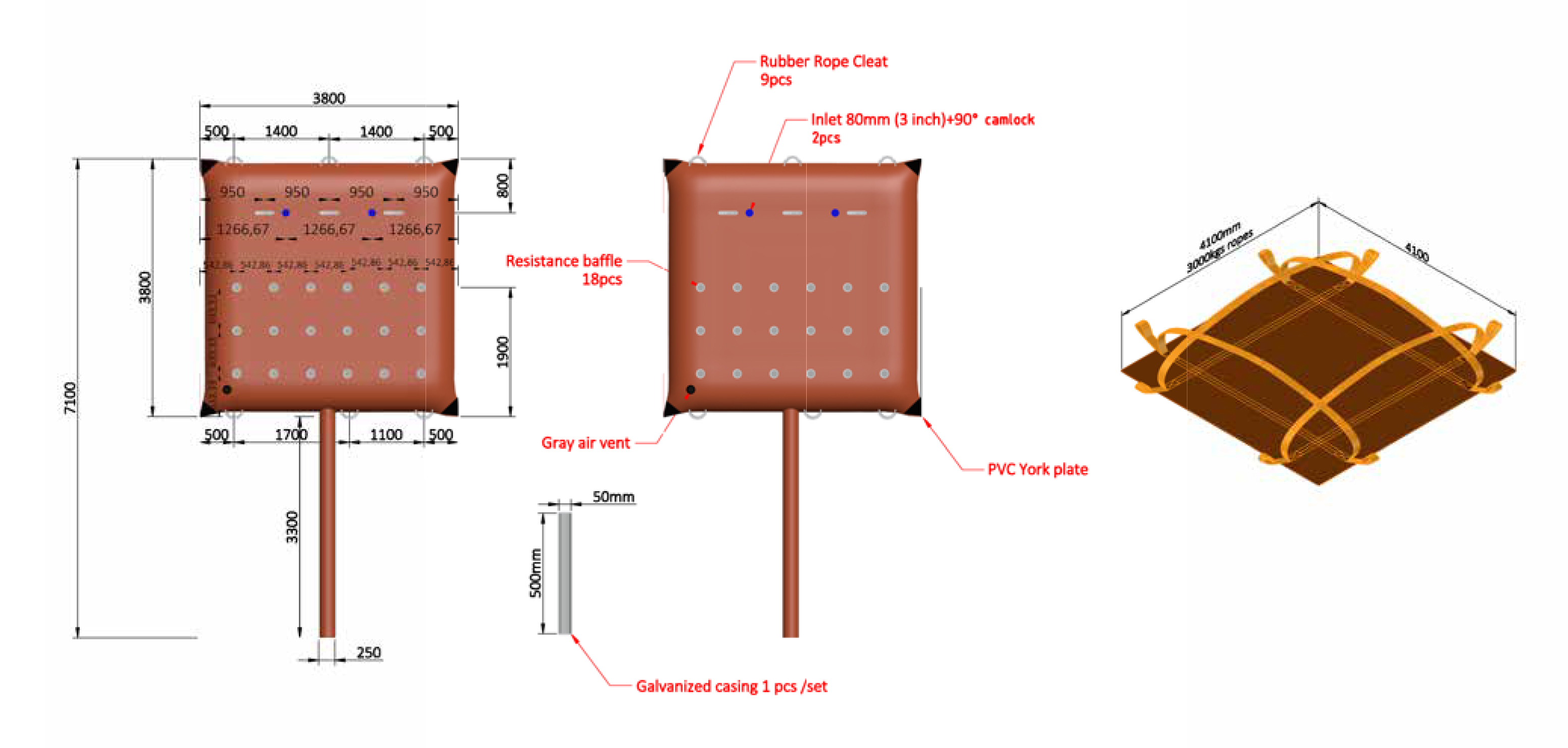 PVC boat water tank,pillow water bladder for boats,marine fresh water storage tank,portable boat water container,anchoring boat water bladder