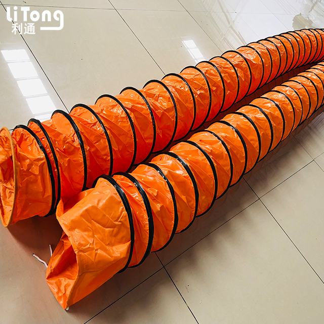 PVC Flexible Industrial Portable Ventilation Ducting Vent Tube For Mine And Tunnel