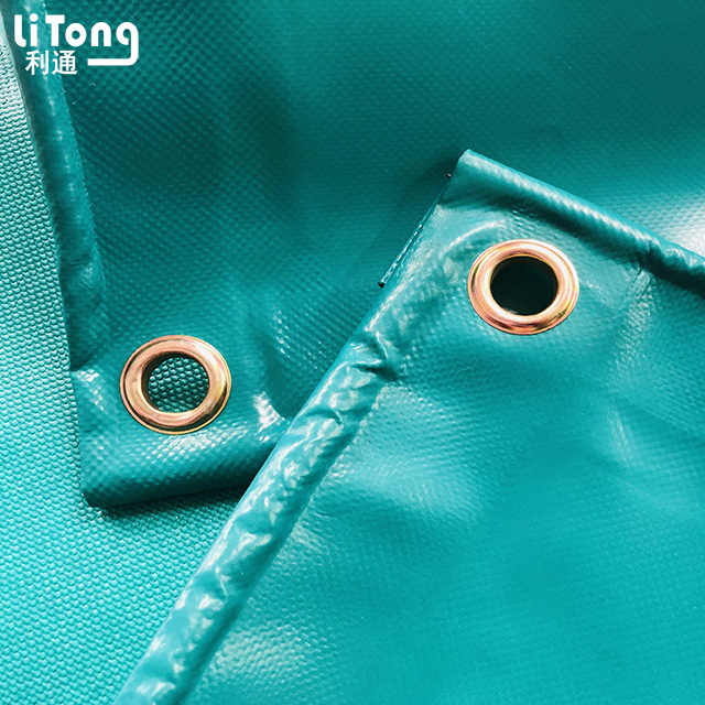 Light Green Tear Resistant PVC Fabric Coated Tarp For Membrane Structure Fabric