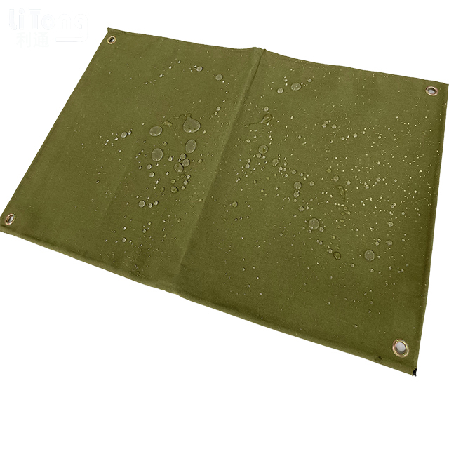Green Canvas Tarpaulin Organic Silicon Tarp Semi Tralier Truck Cover