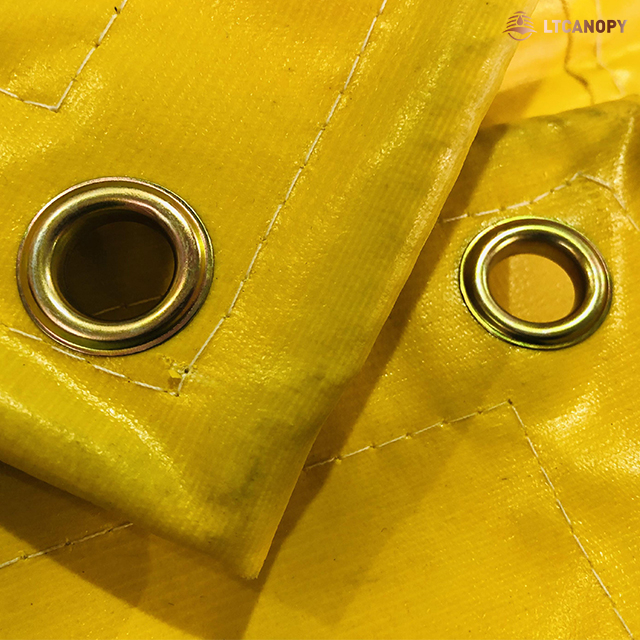 Yellow Dust Proof PVC Coated Tarpaulin For Biofloc Tarpaulin