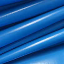 blue flame retardent pvc tarp fabric canvas manufacturer by foshan litong fanpeng factory in china
