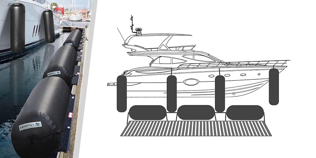Heavy Duty Marine Fenders,Portable Inflatable Boat Bumpers,Quick Inflate Ship Airbags,Non-Scratch Hull Protectors,Lightweight Yacht Fenders