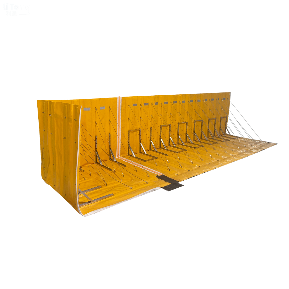 Yellow Flood Defense Barrier｜Quick-Deploy Modular Water Block System