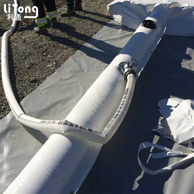 White PVC Mesh Coated Tarpaulin For Inflatable Flood Barriers