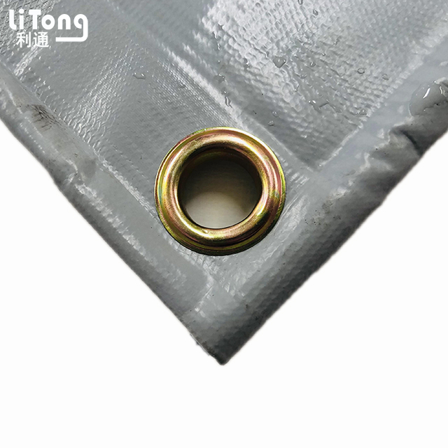 Gray Anti-UV PVC Fabric Coated Tarpaulin For Canopy