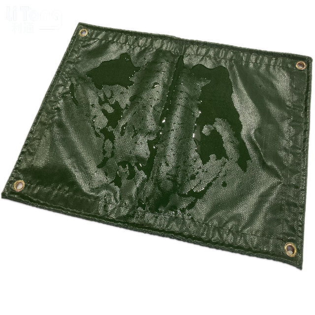 Green Fiberglass Tarpaulin For Industrial Acoustic Isolation Blanket