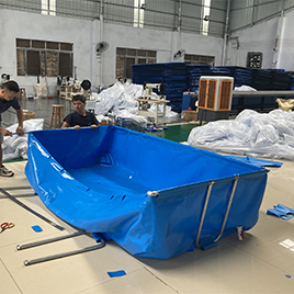 pvc fish farming pond biofloc tarpaulin supplier foshan litong fanpeng tarpaulin factory in china