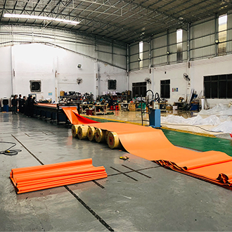 Flood protection barriers inflatable water barrier manufacturer foshan litong fanpeng tarpaulin factory