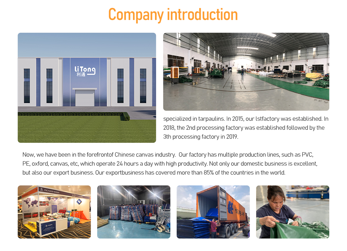LTCANOPY workshop PVC coated tarpaulin raw material supplier and processing manufacturer