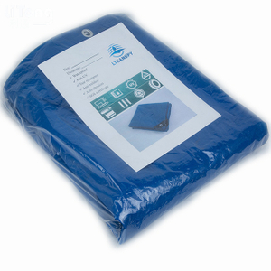 9Mx12M 0.40MM 500G Blue PVC Fire Resistant Fabric Coated Tarp For Mine Ducting