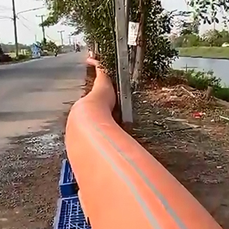 pvc Flood control barriers inflatable water barrier supplier foshan litong fanpeng tarpaulin factory