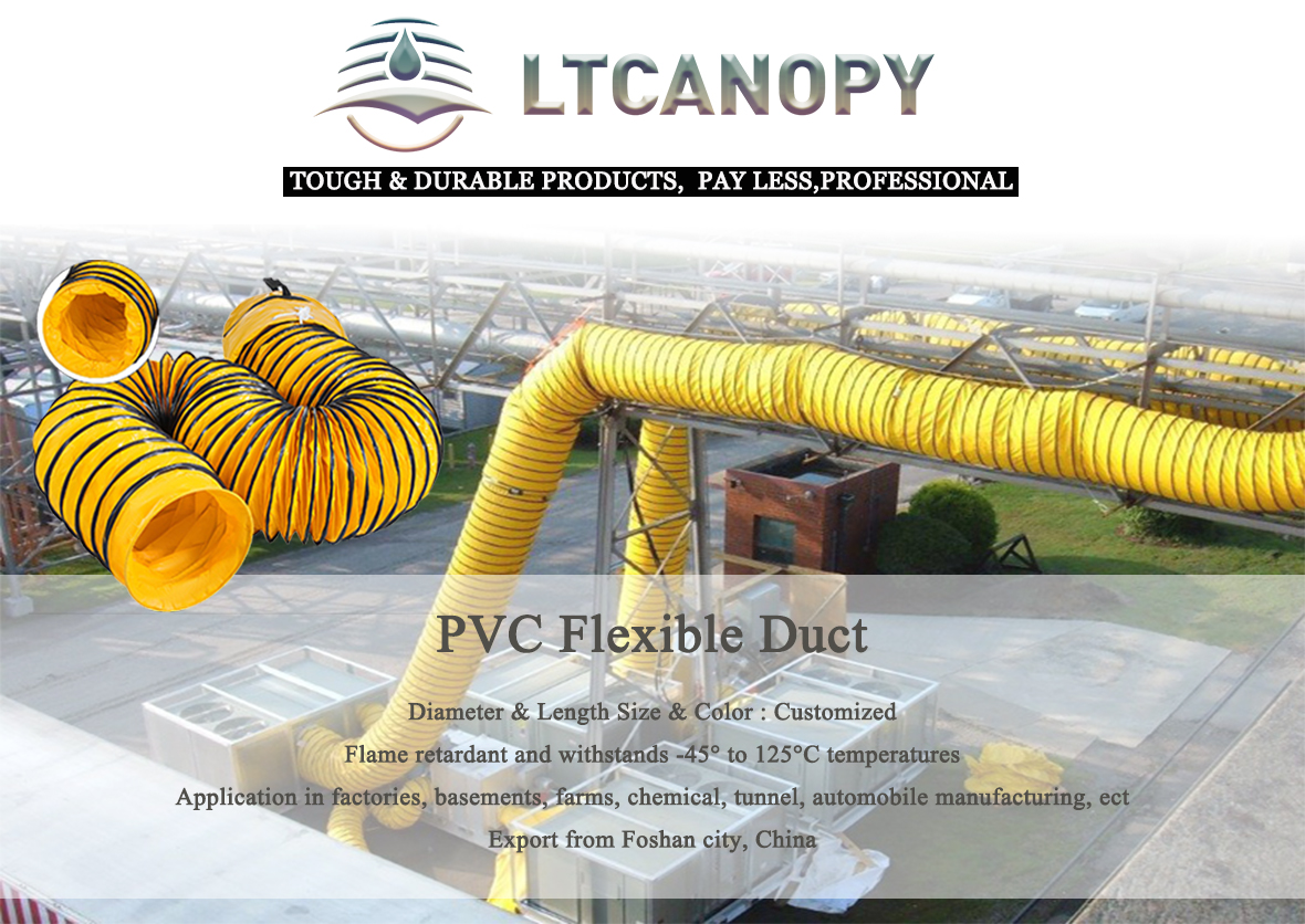 pvc flexible ducting industrial portable ventilator hose heavy duty-1