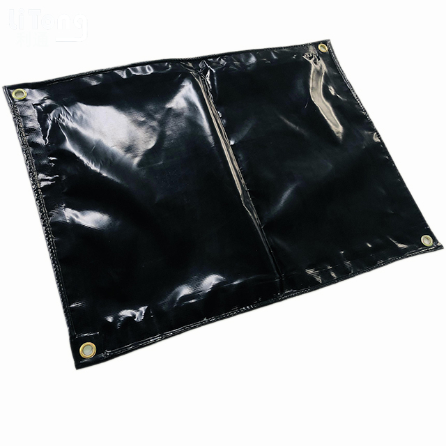 Black 100% Waterproof PVC Mesh Coated Fabric Trap For Lorry Semi Truck Cover
