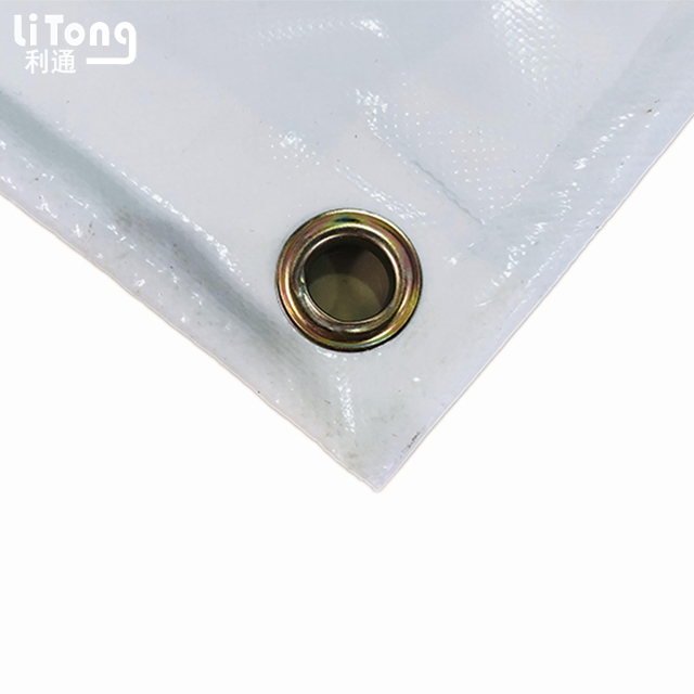 White Anti-Aging PVC Fabric Coated Tarp For Membrane Structure Mesh Fabric