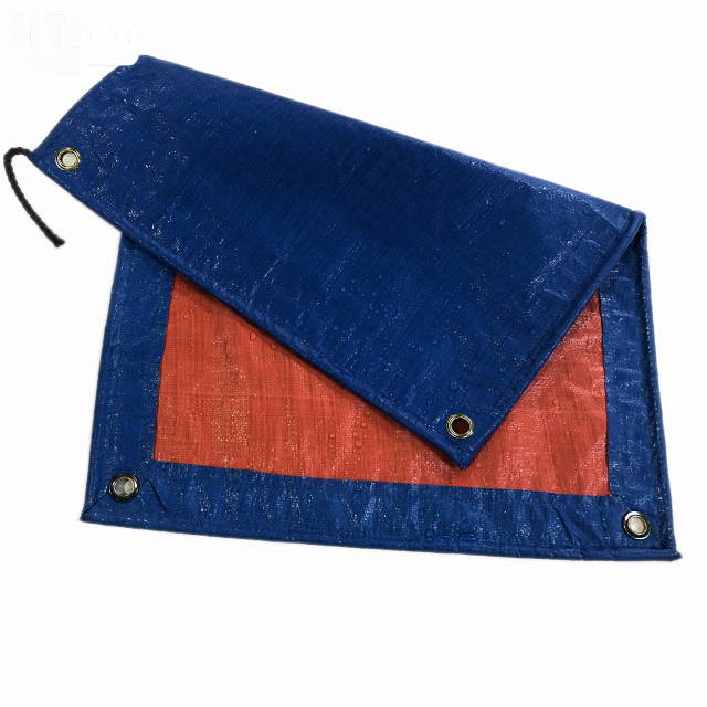 Blue And Red 220GSM Waterproof PE Tarpaulin For Hay Cover