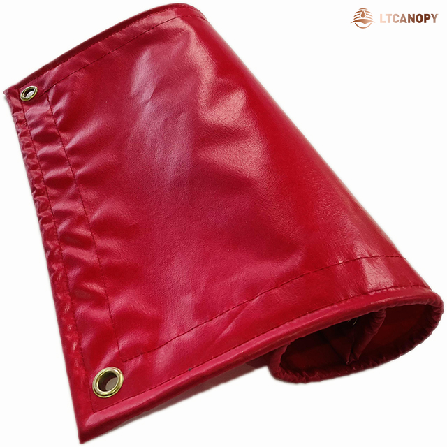 Red Anti UV PVC Coated Tarpaulin For Curtain Side Trailer Cover
