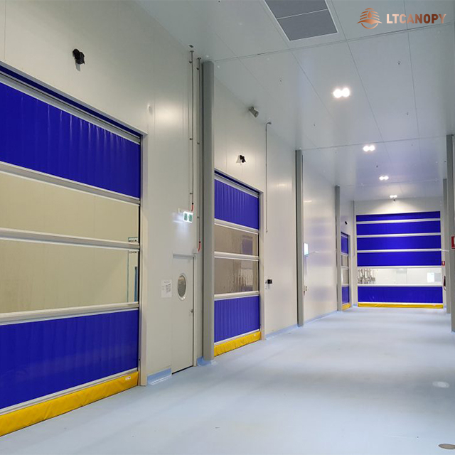 High Speed Rapid Roll Up PVC Door Impact Doors Climate Control Freezer Room
