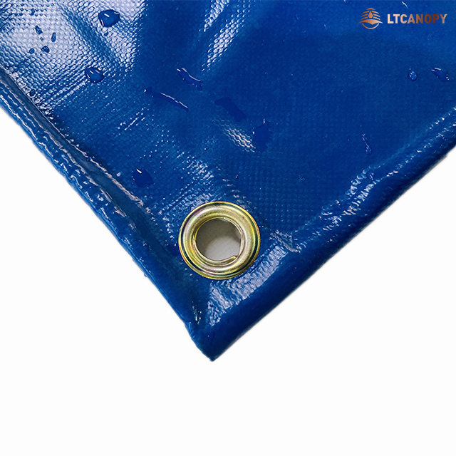 Blue Mildew Resistant PVC Mesh Coated Tarp For Gymnastic Landing Mat ...