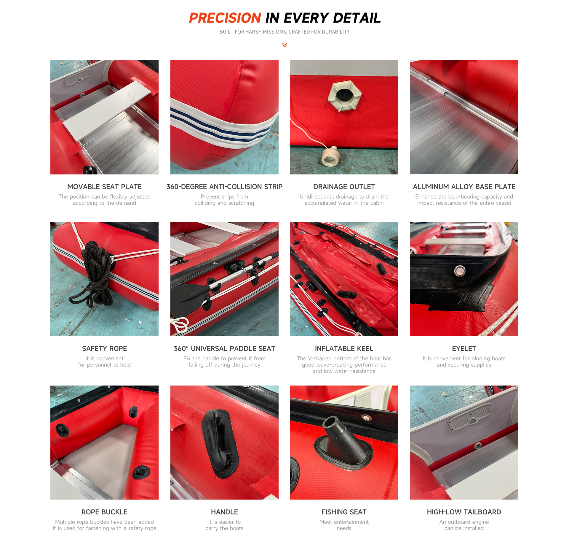 Heavy Duty Rescue Boat,Aluminum Floor Inflatable Boat,PVC Emergency Rescue Boat,Military Grade Rescue Raft,4.2m Inflatable Rescue Boat