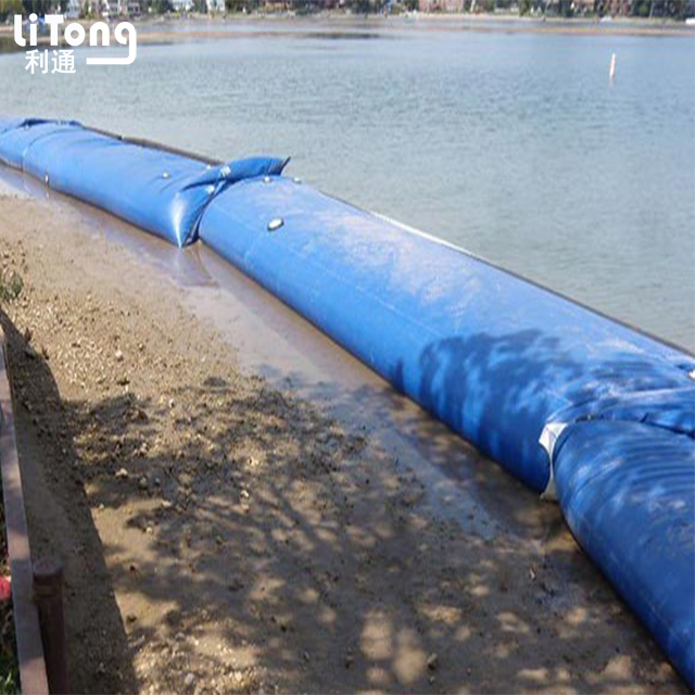 Blue Anti UV PVC Mesh Coated Tarpaulin For Durable Flood Protection Tube