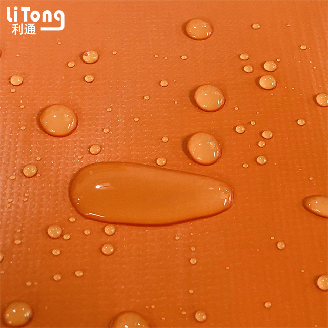 Orange Tear Resistant PVC Fabric Tarpaulin For Flexible Flood Control Tube