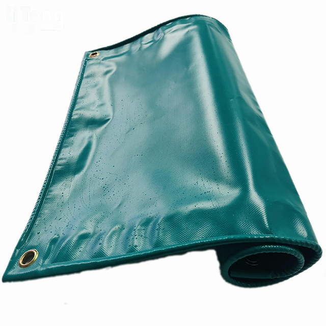 Light Green Tear Resistant PVC Fabric Coated Tarp For Membrane Structure Fabric