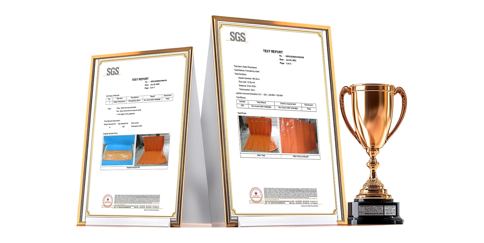 Flood barrier certificate with gate