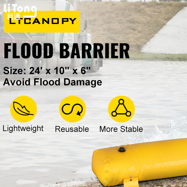 Flood Customized Tube for LTCANOPY Flood Barrier -Sandbag Alternative, Water Barrier for Flooding with Great Waterproof Effect, Reusable PVC Water Diversion Tubes, Flood Barriers