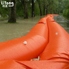 Orange Anti Aging Abrasion Resistant PVC Mesh Coated Tarpaulin For Durable Flood Protection Tube