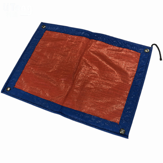 Blue And Red 220GSM Waterproof PE Tarpaulin For Hay Cover
