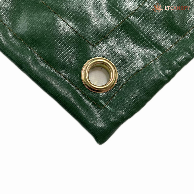 Green High Temperature Resistant PVC Coated Tarpaulin For Acoustic Blanket