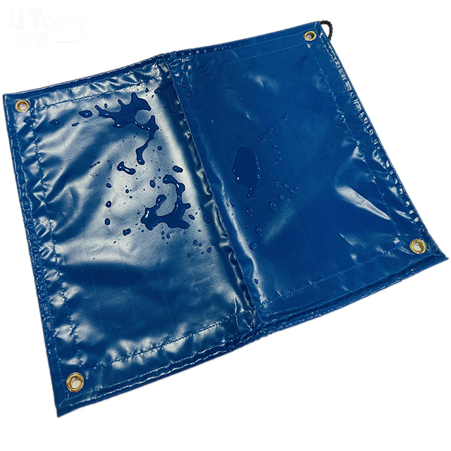 Blue Waterproof PVC Knife Coated Tarp For Container Cover