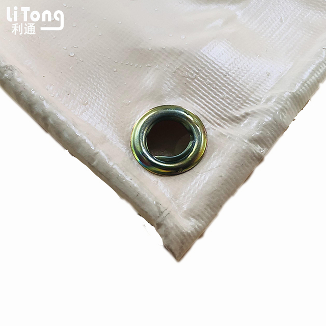 khaki ECO-Friendly PVC Mesh Fabric Coated Tarpaulin For Pick Up Truck Cover
