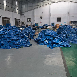 blue heavy duty fabric duty tarpaulin for lorry cover trailer side curtain supplier foshan litong fanpeng factory