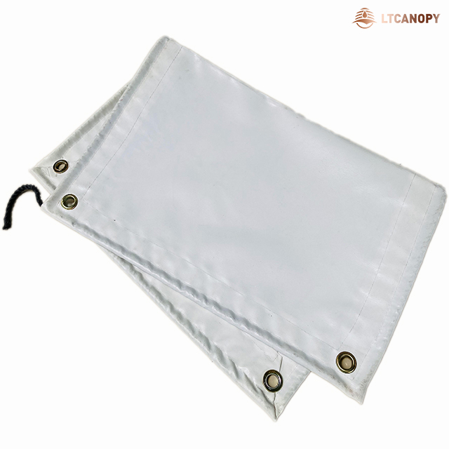 White Waterproof PVC Coated Tarpaulin For Truck Cover