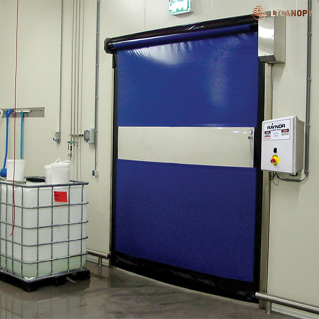 High Speed Rapid Roll Up PVC Door Impact Doors Climate Control Freezer ...