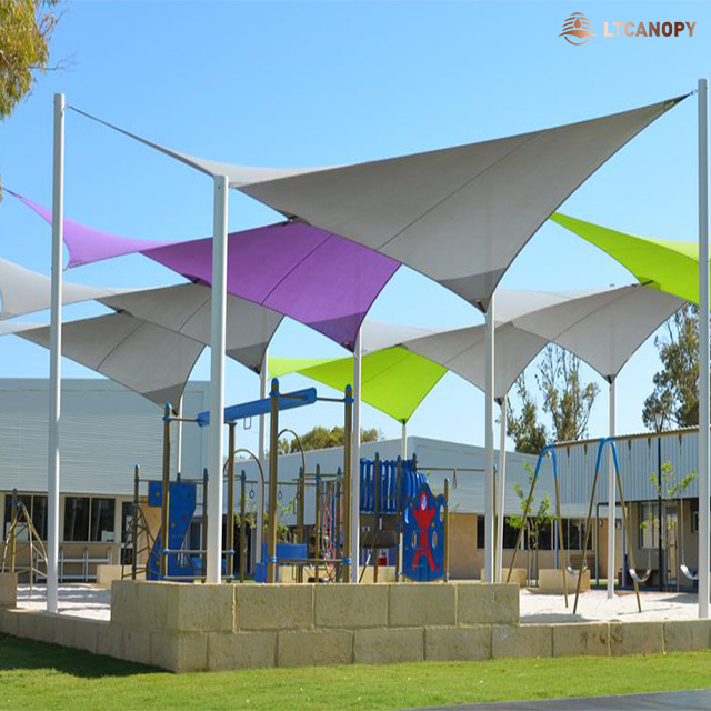 Different Types And Shapes Of Tensile Membrane Structures Fabric Tensile Structure-Umbrella Roof