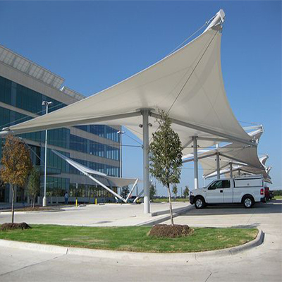 Entrance canopy tensile structure Roof textile membrane supplier foshan litong fanpeng tarp factory