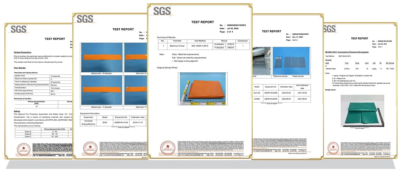 Test Report for Oil Boom Raw Materials